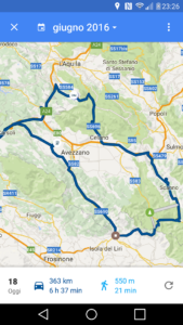 Mappa appennino tour